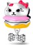 925 Ayar Gümüş Cat Burger Charm 1