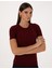 Kadın Vişne Slim Fit Triko Tişört 50316341-VR223 2