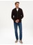Erkek Koyu Kahverengi Slim Fit Triko Hırka 50315948-VR084 4