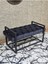 Siyah Boyalı Metal 80 cm Puf Bench - Antre Puf - Hol Bench - Puf - Oturak - Bench Füme Renk 90 x 45 Boyut/ebat 1