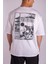 Unisex Oversize Yokohama Beyaz Grafik Tişört 1