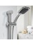 Sürgülü Duş Seti Krom Kaplama Şeffaf Sabunluklu Ayarlanabilir Yükseklikli Lüks Banyo Duş Takım 2