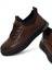 Erkek Kahverengi Bağcıklı Kalın Tabanlı Deri Sneaker 25WFD697218 10