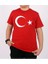 Kısa Kol Türk Bayrağı T-Shirt Unisex Çocuklar İçin Pamuklu Günlük Stil Kahverengi 3