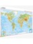 Dünya Fiziki Haritası 78 x 135 cm Plastik Çıtalı ve Selefon Kaplamalı 3