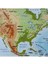 Dünya Fiziki Haritası 78 x 135 cm Plastik Çıtalı ve Selefon Kaplamalı 4