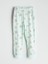 Yeni Sezon Bisiklet Yaka Baskılı Uzun Kollu Kız Çocuk Pijama Takımı 3