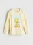 Yeni Sezon Bisiklet Yaka Tweety Baskılı Kız Çocuk Pijama Takımı 2