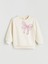 Yeni Sezon Bisiklet Yaka Fiyonk Baskılı Kız Çocuk Sweatshirt 2'li 5
