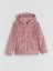 Yeni Sezon Kapüşonlu Pelüş Kız Çocuk Fermuarlı Sweatshirt 1
