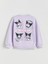 Yeni Sezon Bisiklet Yaka Kuromi Baskılı Kız Çocuk Sweatshirt 3