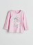 Yeni Sezon Bisiklet Yaka Baskılı Kız Çocuk Pijama Takımı 2