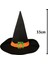 Cadı Şapkası 35CM, Halloween Cadılar Bayramı Şapkası, Büyücü Şapkası Siyah - Turuncu 2