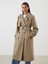 Yeni Sezon Kruvaze Yaka Oversize Kadın Trençkot 2