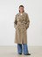 Yeni Sezon Kruvaze Yaka Oversize Kadın Trençkot 3