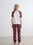 Yeni Sezon Bisiklet Yaka Baskılı Kadın Pijama Takımı 4