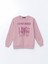 Yeni Sezon Bisiklet Yaka Baskılı Kız Çocuk Sweatshirt 1