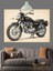 Klasik Model Amerikan Motosikleti Illüstrasyonu Dekoratif Kanvas - Mdf Ahşap Tablo 2