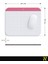 Pembe Bantlı Kareli Defter Tasarımlı Mouse Pad 23X19 cm – Kaymaz Tabanlı Ergonomik Fare Altlığı – Ofis, Ev ve Öğrenciler Için Modern Masaüstü Aksesuar Mousepad 6