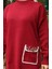 Triko Iinci Detaylı Tunik Pantolon Ikili Takım 1025-08 Bordo 5