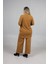 Pamuklu Yün Viskon Büyük Beden Pantolon Hırka Takım Hardal 5