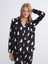 Yeni Sezon Gömlek Yaka Baskılı Kadın Pijama Takımı 2