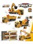 Berattoys 4lü Iş Makinaları 28CM Kamyon Mikser Vinç Ekskavatör Oyuncak Iş Araçları Kırılmaz Plastik 1