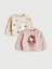 Yeni Sezon Bisiklet Yaka Kız Çocuk Sweatshirt 2'li 1