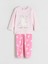 Yeni Sezon Bisiklet Yaka Baskılı Kız Çocuk Pijama Takımı 1