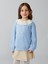 Yeni Sezon Bisiklet Yaka Çiçekli Kız Çocuk Sweatshirt 2'li 1