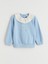 Yeni Sezon Bisiklet Yaka Çiçekli Kız Çocuk Sweatshirt 2'li 4