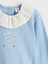 Yeni Sezon Bisiklet Yaka Çiçekli Kız Çocuk Sweatshirt 2'li 5