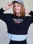 Yeni Sezon Bisiklet Yaka Baskılı Kız Çocuk Sweatshirt 1