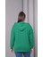 Kadın Büyük Beden Kapüşonlu Kanguru Cepli Fermuarlı Yırtmaç Detaylı %100 Pamuk Sweatshirt 6