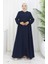 Fermuarlı Mevlana Ferace 4106-07 Lacivert 3