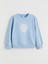 Yeni Sezon Bisiklet Yaka Baskılı Kız Çocuk Sweatshirt 1
