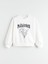Yeni Sezon Bisiklet Yaka Baskılı Kız Çocuk Sweatshirt 1