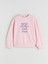 Yeni Sezon Bisiklet Yaka Baskılı Kız Çocuk Sweatshirt 1