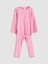 Yeni Sezon Bisiklet Yaka Fiyonk Baskılı Kız Çocuk Pijama Takımı 1