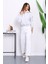 Gri Önü Fermuarlı Üç Iplik Crop Sweat 2