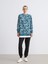 Yeni Sezon Büyük Beden Bisiklet Yaka Desenli Kadın Sweatshirt Tunik 4