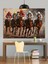 Hızla Koşan Atlı Yarışçılar Grubu Dekoratif Kanvas - Mdf Ahşap Tablo 4