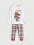 Yeni Sezon Bisiklet Yaka Mickey Mouse Baskılı Kız Çocuk Pijama Takımı 1