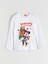 Yeni Sezon Bisiklet Yaka Mickey Mouse Baskılı Kız Çocuk Pijama Takımı 2