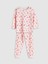 Yeni Sezon Bisiklet Yaka Çilek Baskılı Kız Çocuk Pijama Takımı 1