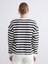 Yeni Sezon Bisiklet Yaka Çizgili Oversize Kadın Sweatshirt 4
