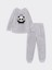 Yeni Sezon Bisiklet Yaka Pelüş Kız Çocuk Pijama Takımı 1