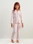 Yeni Sezon Gömlek Yaka Baskılı Kız Çocuk Pijama Takımı 1
