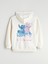 Yeni Sezon Kapüşonlu Stitch ve Angel Baskılı Kız Çocuk Sweatshirt 1