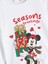 Yeni Sezon Bisiklet Yaka Mickey Mouse Baskılı Kız Çocuk Pijama Takımı 3